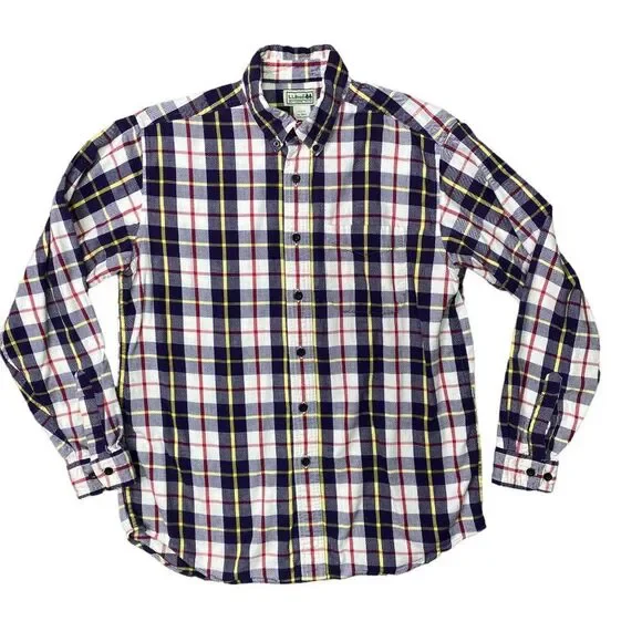L.L. Bean Flannel Scotch Plaid Button Down Size Medium - Picture 1 of 6